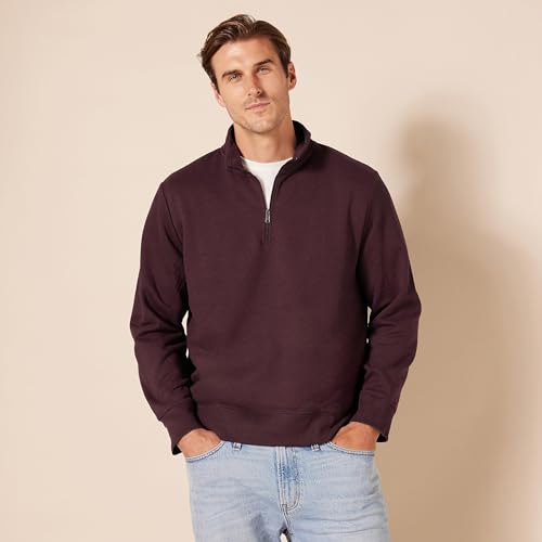 Image of Amazon Essentials Men's Long-Sleeve Quarter-Zip Pullover Fleece Sweatshirt