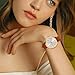 Imagen de BUREI Relojes de Mujer Moda Minimalista analógico Cuero Cuarzo Impermeable Relojes para Mujeres