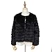 Produktbild TIANYUWYM Nachahmung Kaninchen Pelzmantel einfarbig Langarm Schnitt Pelzmantel Kurze Flauschige warme Leder Winter Damenbekleidung