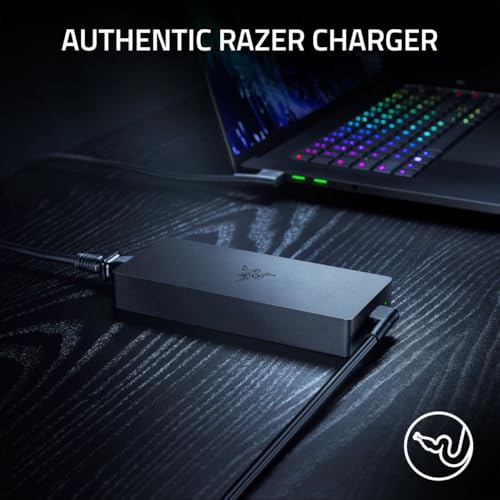 Image of Razer 230W GaN Power Adapter: Official OEM Laptop Charger for Razer Blade 14 (RTX 3060, 3070, 3080), Blade 15 (GTX 1060, 1070), Blade 15 Base (RTX 3060, 3070), Blade 17 (RTX 2060, 2070, 2080)