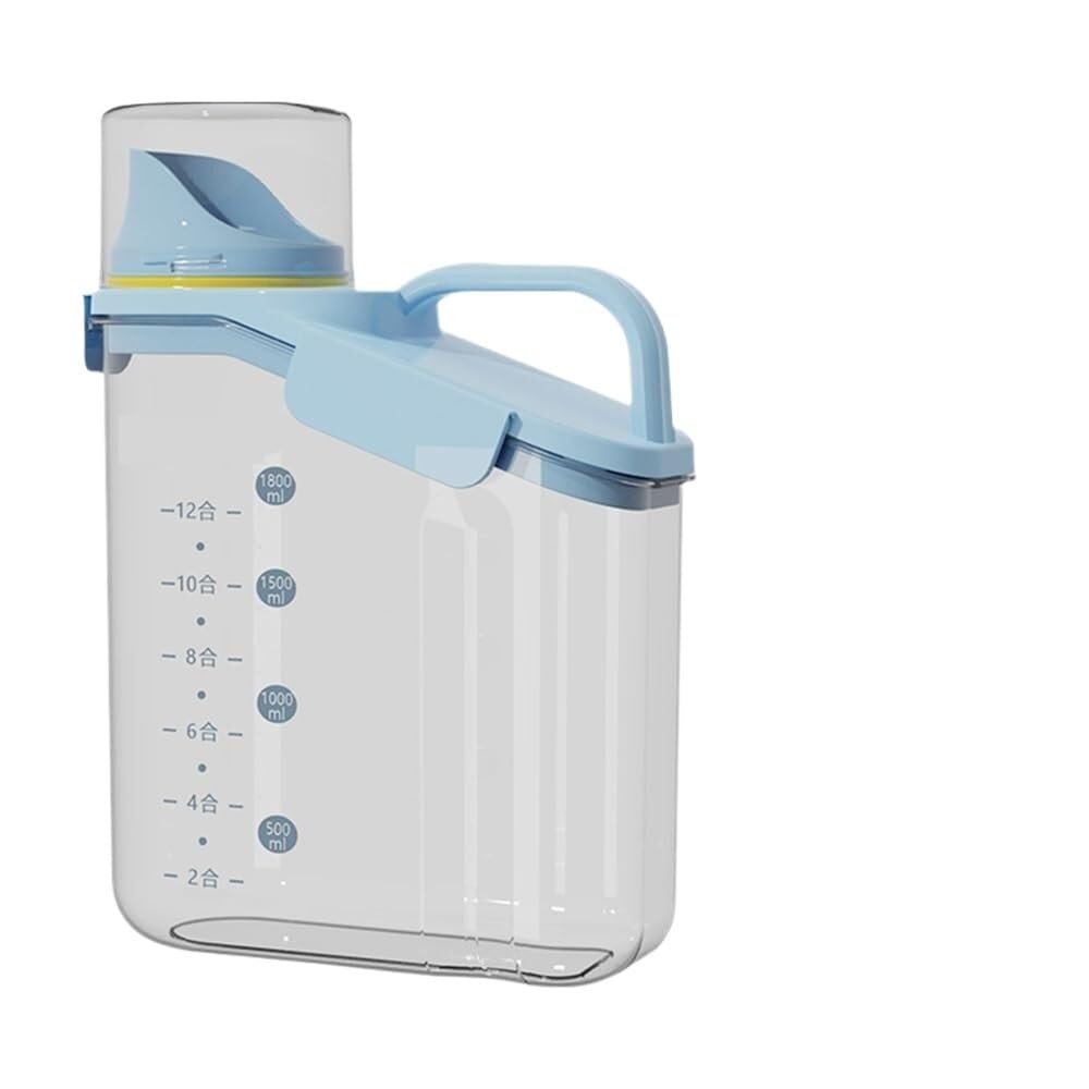 CVdrtyED Dry Food Cereal Dispenser Cereal Dispenser Dry Food Airtight Container Kitchen Storage Pantry Rice Container(Blue,2000ml)