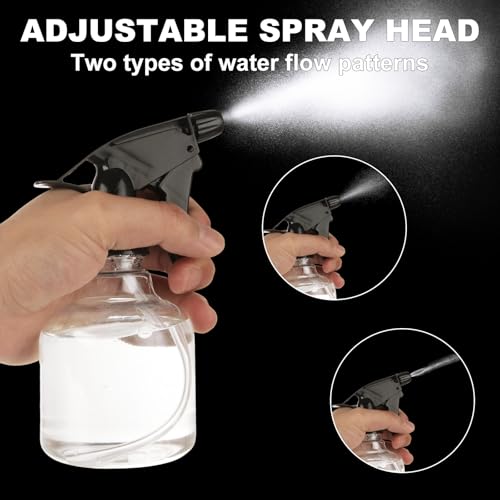 20 Pack 8 Oz Plastic Spray Bottle with Black Trigger Sprayers, Empty Refillable Spray Bottles with Adjustable Head Sprayer for Cleaning, Hair, Plant & Kitchen Use3