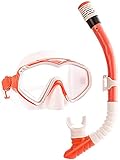 Snorkeling completo seco: el equipo de snorkeling tiene un sistema avanzado a prueba de saltos, que puede evitar que el agua ingrese el tubo de respiración cuando desciende por debajo de la línea de flotación, y la válvula de liberación de aire puede drenar fácilmente el agua.