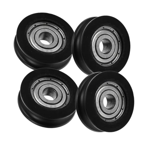 Ipetboom 4 piezas Poleas de Nylon para Puertas Correderas de Armario Rodamientos Alta Resistencia y Capacidad de Carga para Muebles y Hogar y Oficina Instalación Sencilla con Tornillos