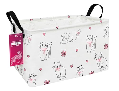 INGHUA Rectangular Love cat Storage Basket