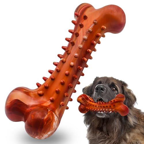 Autoau Giochi per Cani Indistruttibile, Osso per Cane da Masticare Giochi Cane in Gomma Durevole per Pulizia dei Denti Giochi Interattivi per Cani per Aggressivi di Piccoli Medio Grande