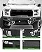 PARTREE Off Road Front Bumper Fit for Ford F150 2018 2019 2020 (Exclude Raptor) Carbon Steel W/Winch Plate, 2 D-Rings & Shackles Mounts and 2 Squre Spotlights Full Width Front Bumper w/o Sensor Holes