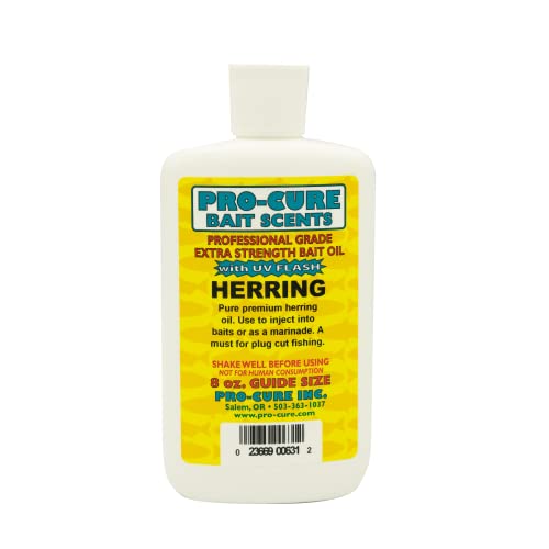 Pro-Cure Herring Bait Oil, 8 Ounce, yellow