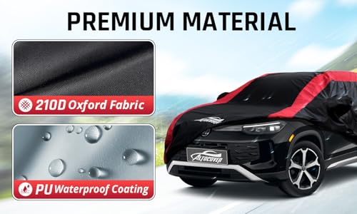 Image of Car Cover Waterproof All Weather Custom Fit for VW Volkswagen Tiguan 2018-2025 BWM, Tiguan Accessory with Door Zipper & Windproof Straps