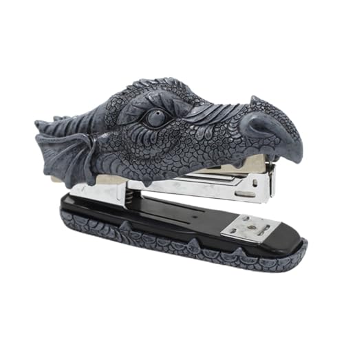 SOPOTUTU Grapadora de Escritorio Diseño Cabeza Dragón Herramienta Práctica para Suministros de Oficina Creativos y Portátiles para Hogar Escuela y Viaje