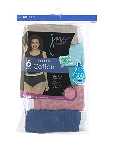 Hanes Women's Ribbed Cotton Briefs 6-Pack3