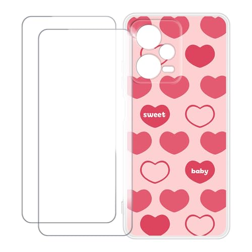 UOGNADGD Xiaomi Redmi Note 12 Discovery 5G �Ƃ̌݊������� �J�X�^���J���t���P�[�X�{�����K���X�ی�t�B����2���t�� ? �Ռ��z�������h�~ (�s���N�̃n�[�g)