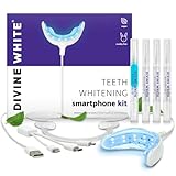 Professional Teeth Whitening Kit, LED Accelerator Light, 36% Carbamide Peroxide Teeth Whitening Gel, 20 Whitening Treatments, Remineralizing Gel, USA-Made Gels