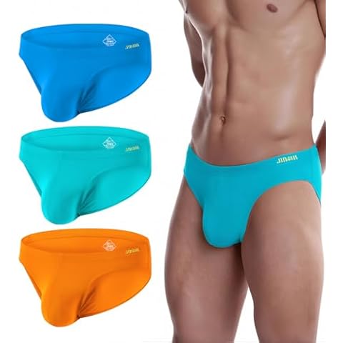 JINSHI Men's Bamboo Viscose Underwear Briefs Mens Sexy Low Rise Bulge Pouch Underwears Full Coverd Tagless Briefs Multipack XL Cover