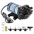 WASSERMANN 115V AC Diaphragm Pump, 5.5 GPM 65 PSI 1/2" NPSM Connection, 4-Chamber Self-Priming Fresh Water Pressure Pump with Pressure Switch for Garden Kitchen Bathroom Marine Camper RV