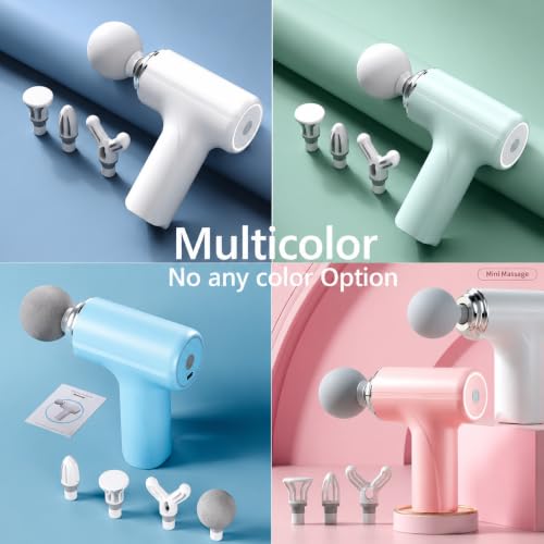 Image of ONESTA Massage Gun Deep Tissue Handheld Percussion Muscle Massager for Athletes 4 Massage Heads Cordless Portable Body Massager for Back Neck Shoulder Legs & Muscle Recovery Full Body Massage (Multicolours)