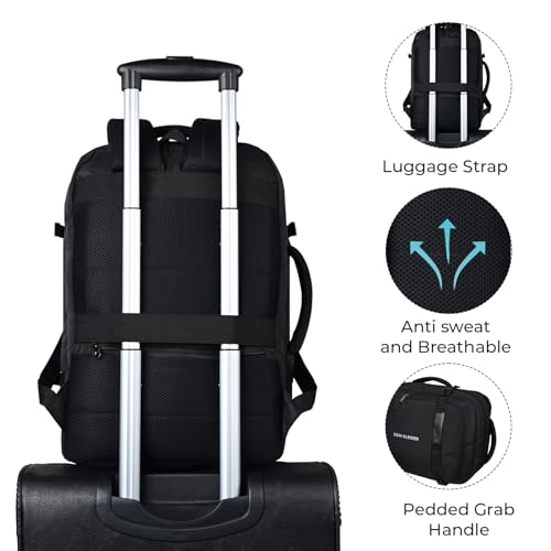 Image of DEIN KLEIDER Apex Weekender Traveller 40 Litres Anti Theft 15.6 Inch Smart Tech Laptop Backpack with 100% Waterproof fabric USB Charging Port and Anti Theft Pocket for Men Women Boys Girls