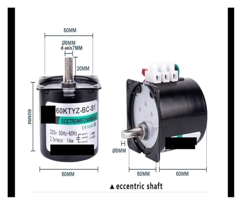 Moteur synchrone AC 60KTYZ haute performance à engrenage robuste 14W - 2