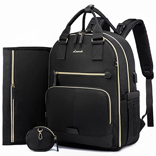Lovevook Diaper Bag Backpack, Diaper Backpack With Portable Changing Pad & Pacifier Case,Multipurpose Travel Back Pack For Moms Dads #TOP12