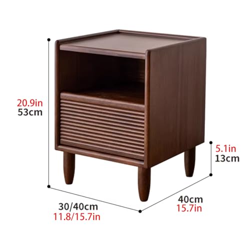 Meuble de Rangement Semi-Ouvert en Bois Table de Chevet Compacte Marron - 3