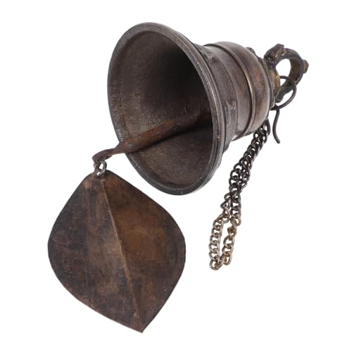Mikikit Vintage Brass Temple Wind Chime 6.5cm Hanging Bell C