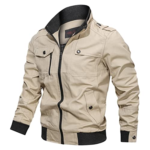 Sweat-shirt coton manches longues homme blouson mi-saison zippé robuste