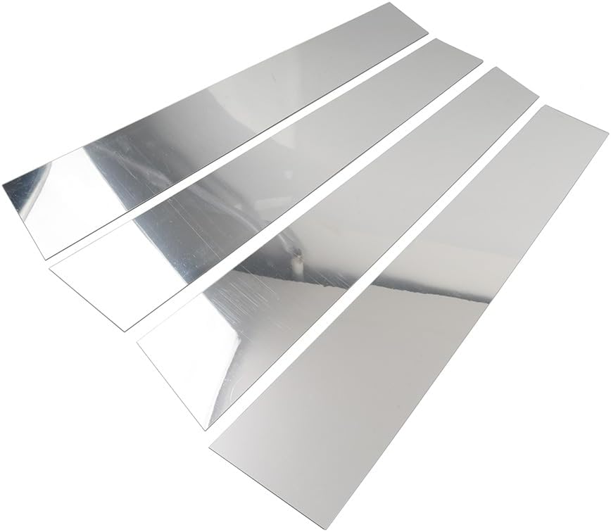 GZYF Car Door Post Cover Window Pillar Decal Trim 4pcs for Dodge Ram 1500 4-Door Quad Cab/Extended Cab 19-2024 PC Plastic Silver