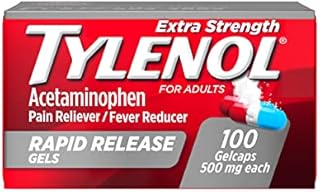 Tylenol Extra Strength Acetaminophen Rapid Release Gels, Pain Reliever & Fever Reducer, 100 ct