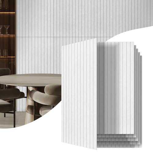 Image of 6 Pack Acoustic Wall Panels, 47.2 inch X 23.6 inch Sound Absorbing Panels, Decorative Sound Proof Panels for Office, Studio, Home Theatre - White