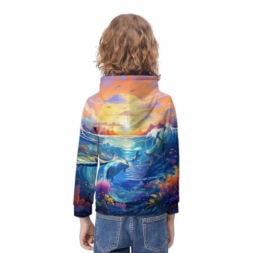 Sweat à capuche Océan 3D le cadeau idéal pour ado de 11 à 13 ans