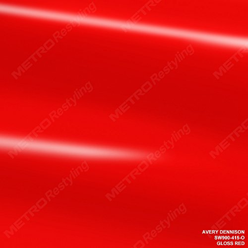 Avery SW900-415-O Gloss RED 3in x 5in (Sample Size) Supreme Vinyl Car Wrap Film