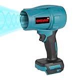 ONEVAN ブロワー エアダスター 電気エアダスター 60m/s 超強力 120000rpm ジェットドライブロワー ターボジェットファン ブロワー ジェットドライブロワー 高速回転 高耐損性 高温耐性 長持ち コードレス 機械掃除/キーボード/エアコン/洗車/キャンプ/アウトドア (青い+本体+バッテリーなし)