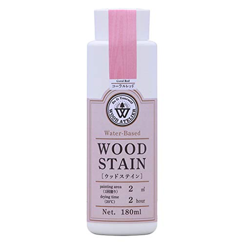 和信ペイント 水性着色剤 ウッドアトリエ ウッドステイン 180ml 800675 木目を生かした着色 WS-25 コーラルレッド
