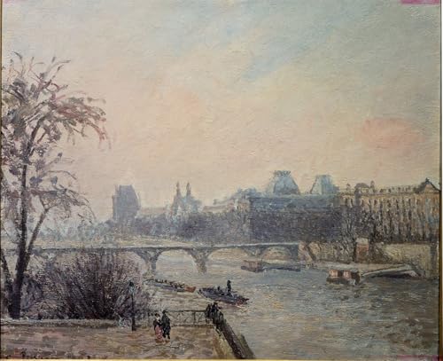 Impression d'art la Seine et le Louvre Pissarro sur toile Premium
