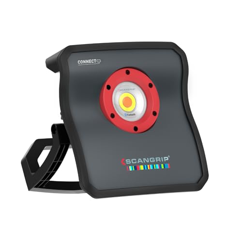 SCANGRIP MULTIMATCH 8 Connect 8000 Lumen, Powerful CRI+ LED Work Light, Power Tool Battery Operated, Adjustable Color Temperature, Bluetooth Light Control, Built-in Power Bank