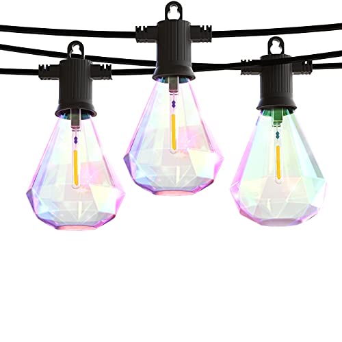 Get Special Price ZOTOYI 100Ft Outdoor Patio Lights LED String Lights 2700K Warm White Commercial Grade Waterproof IP65 Backyard Lights with 50+2Pcs Blubs for Yard Garden Party Wedding