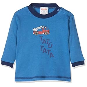 Schnizler Baby-Jungen Sweat-Shirt Interlock Feuerwehr Langarmshirt