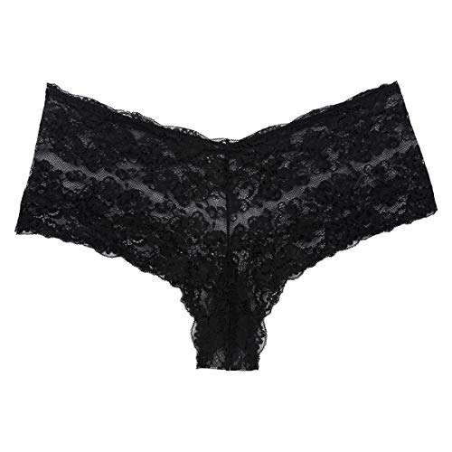 Calcinha Tanga Brasileira De Renda , Preto , M