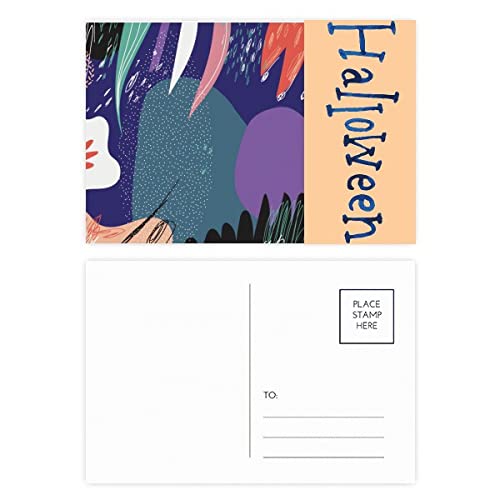 Cartes postales d'Halloween bleues lot de 20 correspondance illustration design