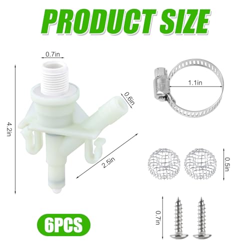 Image of Gosknor RV Toilet Valve Replacement Kit, RV Toilet Foot Flush Valve Compatible with Dometic 300 310 320 RV Toilet Parts for RV Toilets & Marine Toilet