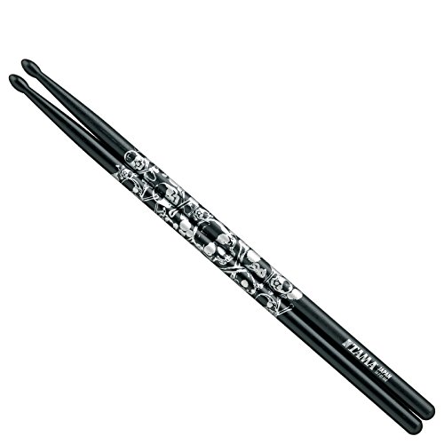 Tama 5B Sticks O5B-S-BS 'Skull', Schwarz, silberner Druck