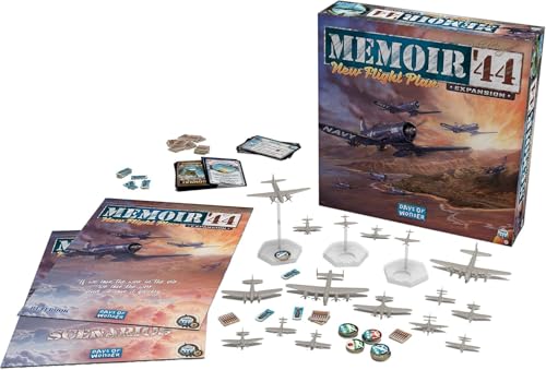 Image of Memoir '44 New Flight Plan Board Game EXPANSION - Take to the Skies with This Thrilling WWII Air Combat! Strategy Game for Kids & Adults, Ages 8+, 2 Players, 30-60 Min Playtime, Made by Days of Wonder