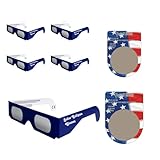 Solar Eclipse Glasses Blue 5 Pack with Lens