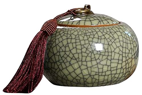 ZEALMAX Tarro sellado de cerámica china, recipiente de té de porcelana, tarro de almacenamiento de té/café/azúcar/lata/caja, B