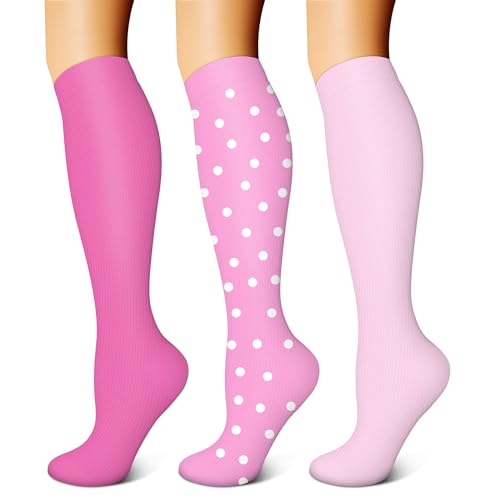 FEYHAY Copper Compression Socks (3 Pairs) 15-20 mmHg Circulation is