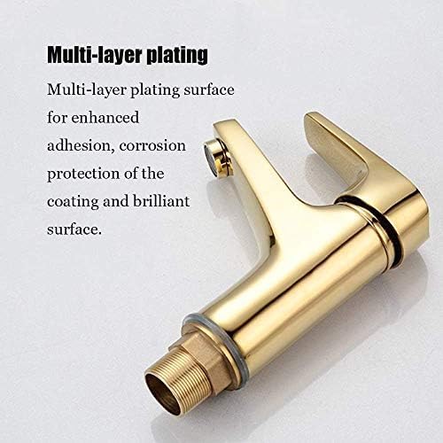 Mitigeur lavabo cuivre anti-corrosion avec finition tréfilage titane durable - 6