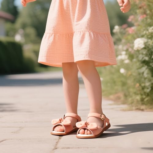 Image of Girls Dress Sandals Comfy Hook and Loop Summer Shoes for Toddlers