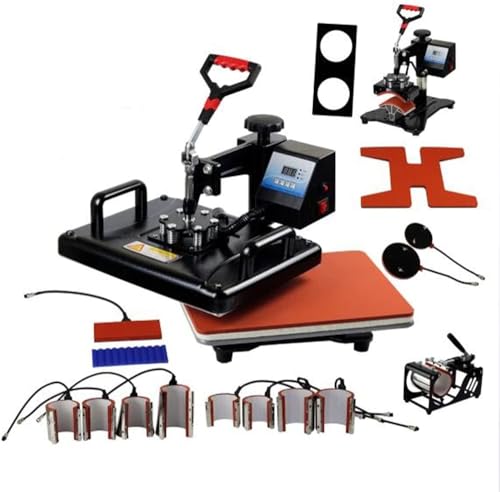 Heat Press Machine, 15 en 1, sublimación digital 12x10 pulg.