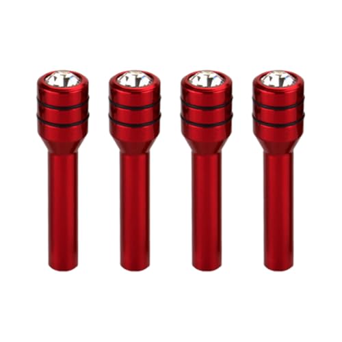 GAOLAOSY 4PCS Bling Car Door Lock Knobs, Rhinestone Automotive Doors Lift Bolt, Aluminum Alloy Vehicle Door Locking Pull Pin, Universal Auto Decorative Doors Lock Cover for Car, SUV, Truck (Red)