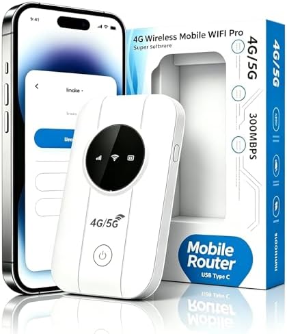 Router WiFi Portátil 4G/5G Desbloqueado con Ranura SIM, Conexión ...